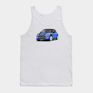 Car sport  mini retro blue Tank Top